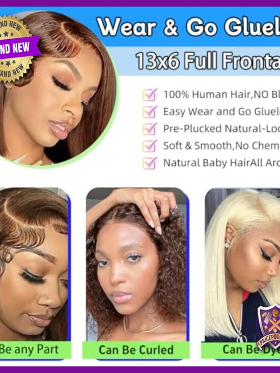 13x6 HD Lace Front Human Hair Bob Wig 16 Inch Pre-Plucked 150% Density